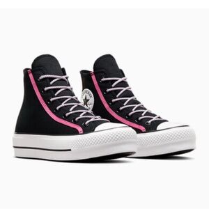 Converse Chuck Taylor All Star Lift Utility Twist Black Pink A09224C Women's 9